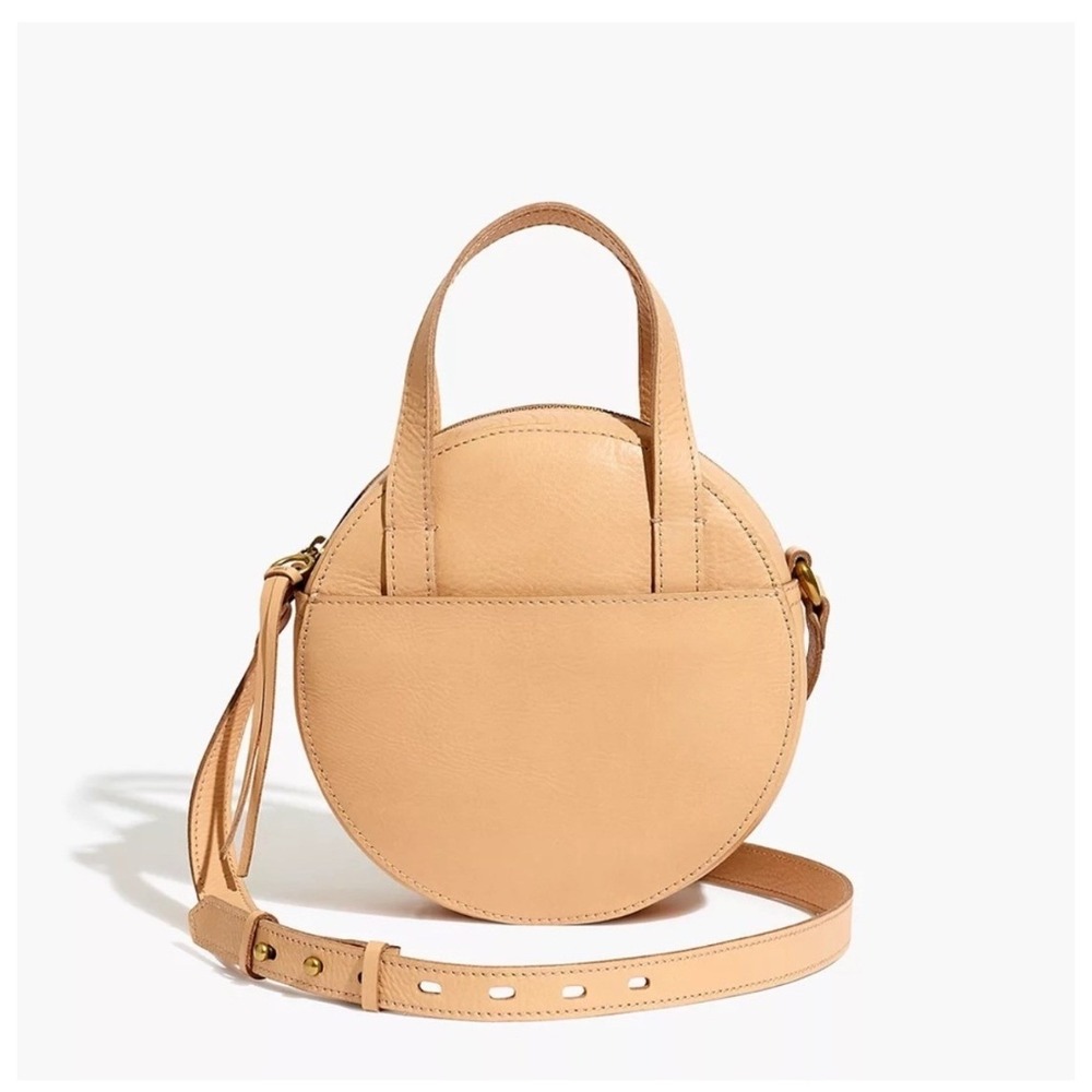 Madewell Leather Circle Juno Crossbody Bag Purse Tan